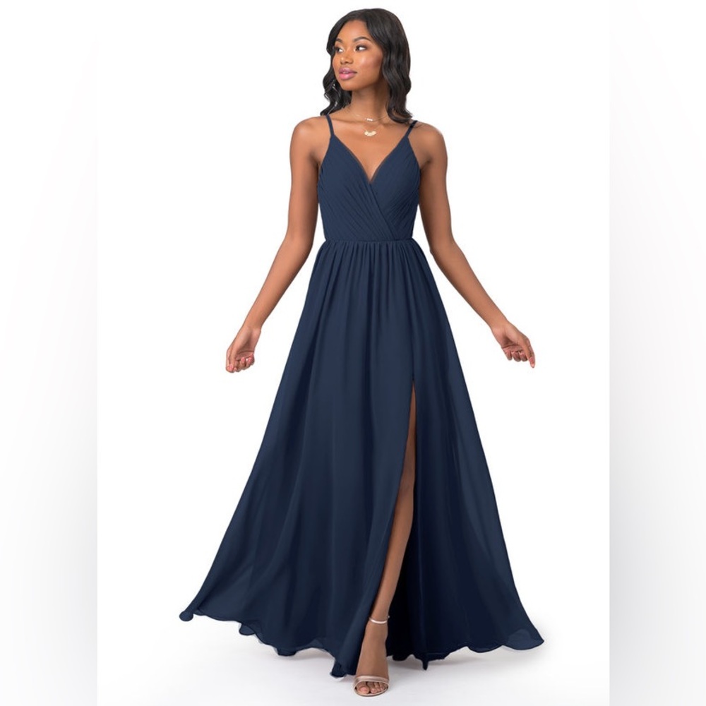 Azazie Gracie Dress in Dark Navy size 4